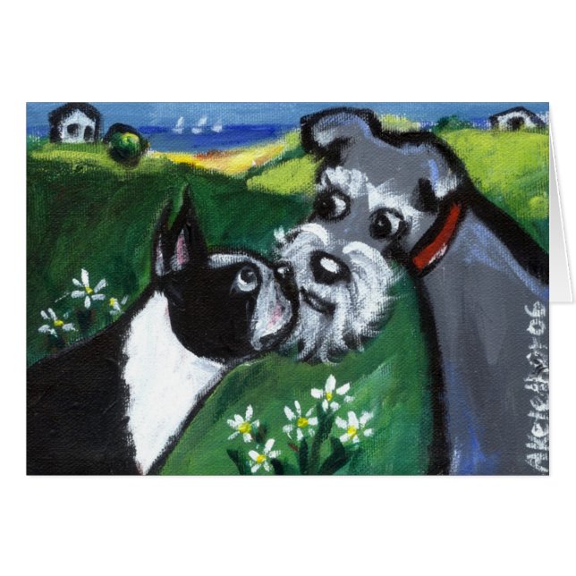 Boston trifft Schnauzer (Vorderseite (Horizontal))