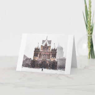 Boston Trinity Church Snow greeting card Karte