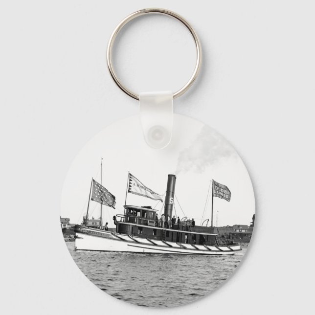 Boston Tugboat: Ende des 19. Jahrhunderts Schlüsselanhänger (Vorderseite)
