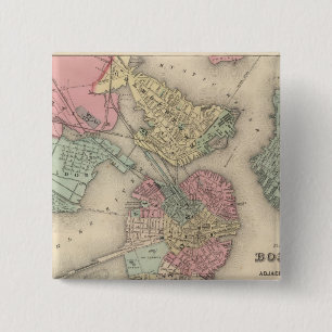 Boston und angrenzende Städte Button