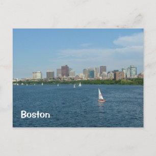 Boston und der Charles River Postkarte