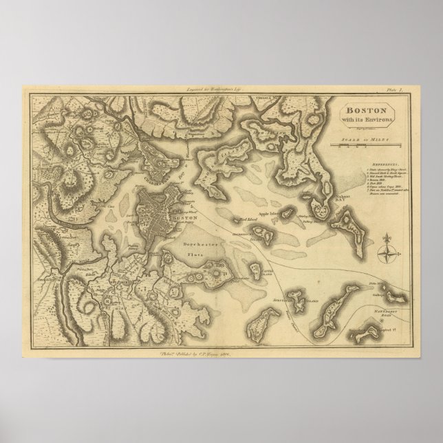 Boston und seine Umgebung Poster (Vorne)