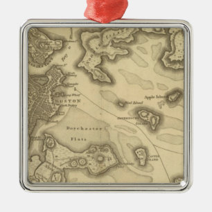 Boston und seine Umgebung Silbernes Ornament