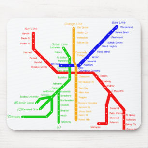 Boston-Untergrundbahn Mousepad
