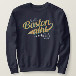 Boston Varsity College Style Arched Text Sweatshirt