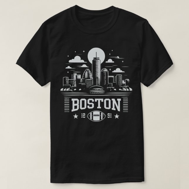 Boston Vintag Skyline T-Shirt (Design vorne)