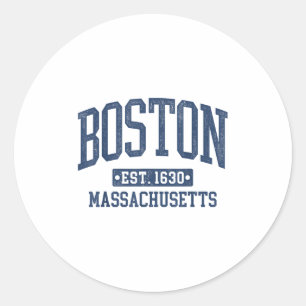 Boston Vintag Sports Design Boston Machusetts Ma Runder Aufkleber