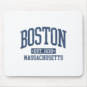 Boston Vintage Sports Design Boston Massachusetts Mousepad