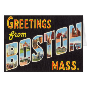 Boston Vintage Travel Postcard Zurück