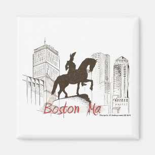 Boston Washington Profilmagnet Magnet