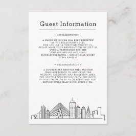 Boston Wedding | Gästebuch Begleitkarte