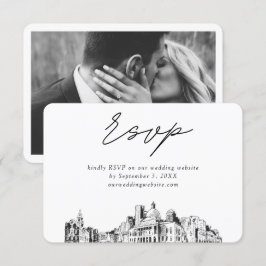 Boston Wedding Minimalistisch Sketch UAWG Begleitkarte