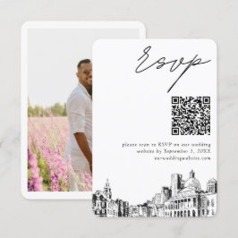Boston Wedding Modern UAWG QR Code Begleitkarte