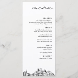 Boston Wedding Reception Dinner Menu Menükarte