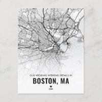 Boston Wedding Weekend Details Buchungskarte