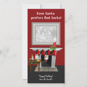 Boston-WeihnachtsFoto-Karte Feiertagskarte