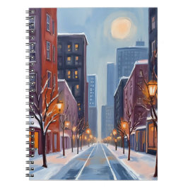 Boston Winter | Massachusetts City Watercolor Notizblock