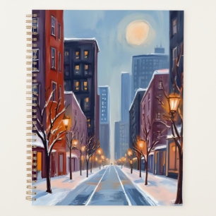 Boston Winter   Massachusetts Stadt Aquarell Planer