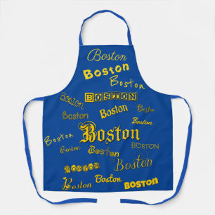 Boston Yellow Schriftartes Schürze
