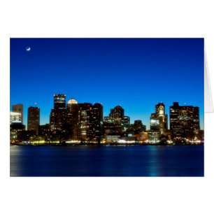 Bostoner Skyline mit dem Mond