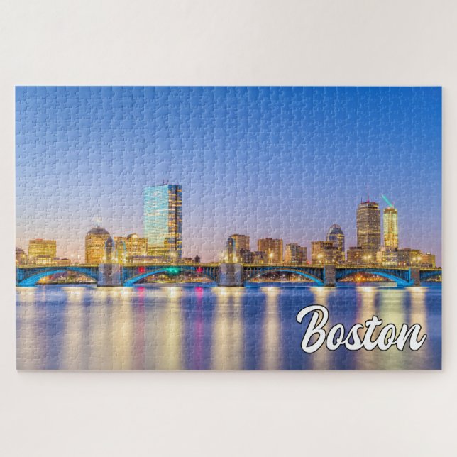 Bostoner Stadtbild, Massachusetts, Vereinigte Staa Puzzle (Horizontal)