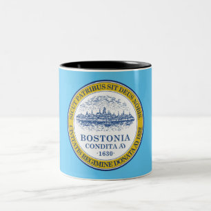 Bostoner Stadtflagge Zweifarbige Tasse