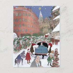 Boston's Christmas Art Card Postkarte
