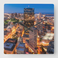 Bostons Skyline an der Dämmerung