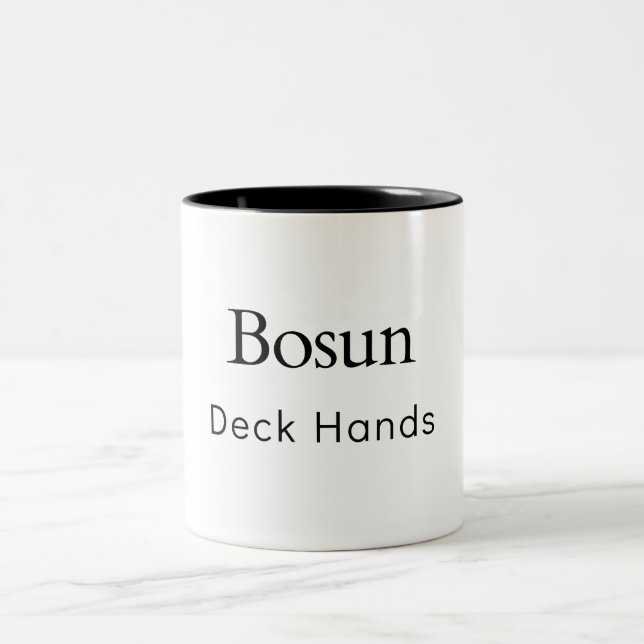 Bosun Deck Hands Zweifarbige Tasse (Mittel)