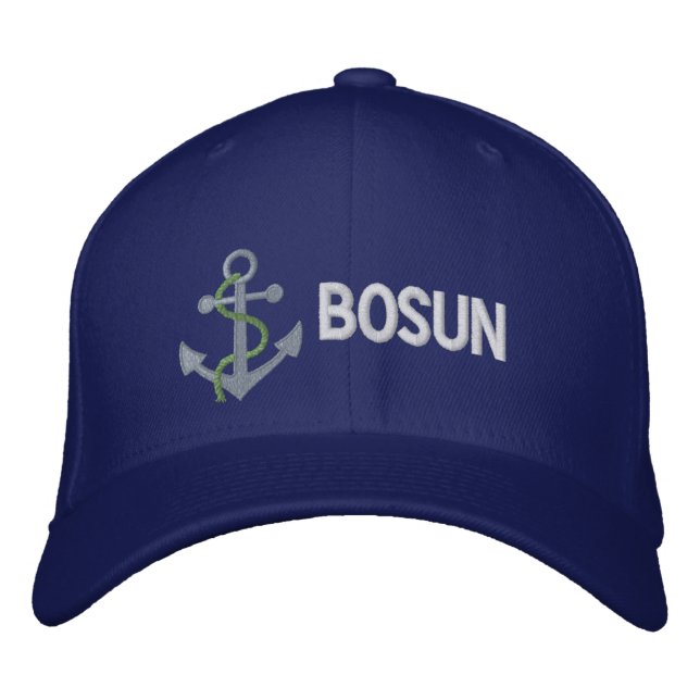 BOSUN Yacht Embroidered Cap Bestickte Baseballkappe (Vorderseite)