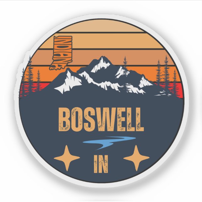 Boswell, Indiana Aufkleber (Vorderseite)