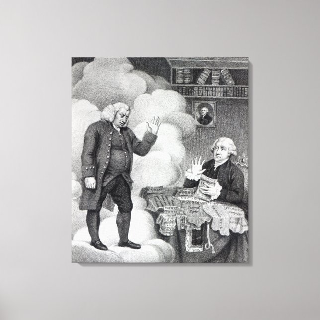 Boswell und der Geist von Samuel Johnson Leinwanddruck (Vorderseite)