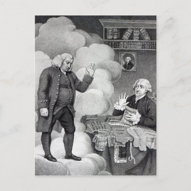 Boswell und der Geist von Samuel Johnson Postkarte (Vorderseite)