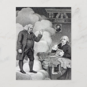 Boswell und der Geist von Samuel Johnson Postkarte