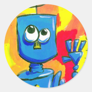 Bot001.07 Runder Aufkleber