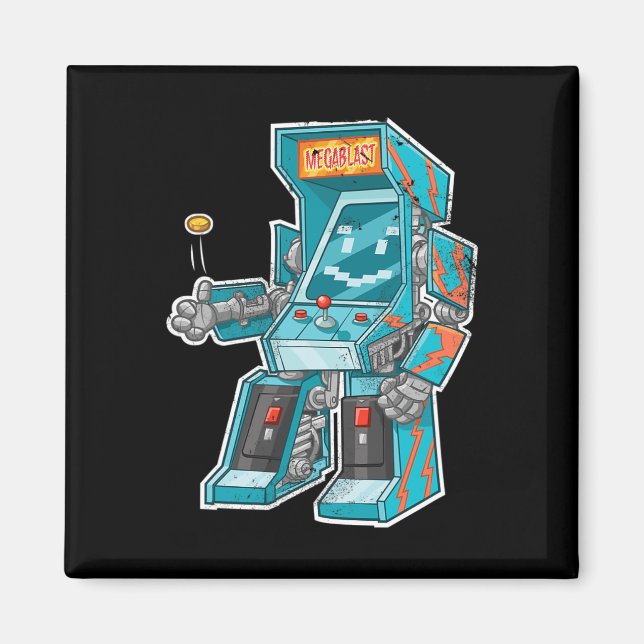 Bot- Video-Spielekabinett mit Joystick in verschle Magnet (Vorne)