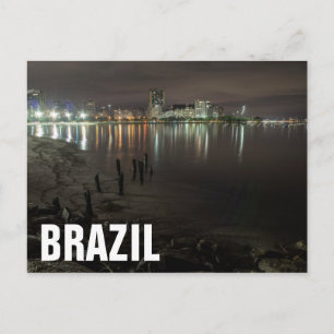 Botafogo Bay Night Postkarte