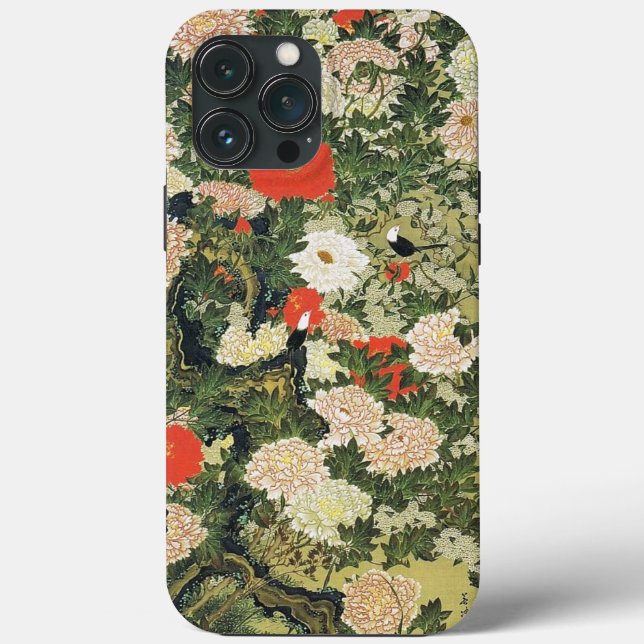 Botan Shoukinzu Blume Muster Case-Mate iPhone Hülle (Rückseite)