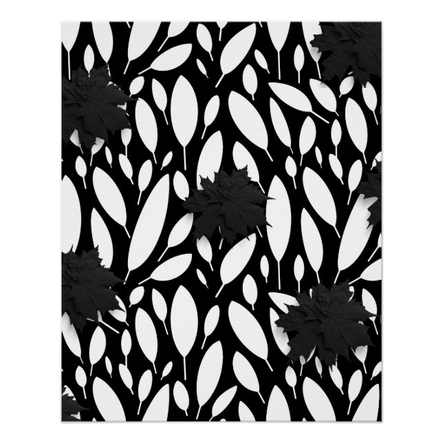 Botanic Balance" Black & White Acrylic poster (Vorderseite)