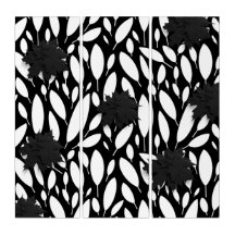 "Botanic Balance" Schwarz-Weiß-Acryl-Wandkunst