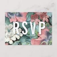 Botanic Embrace Wedding RSVP Cards