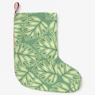 Botanic jungle seamless pattern in pastel green co kleiner weihnachtsstrumpf