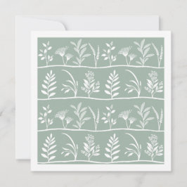 Botanic Serenade Soft Sage Minimalist Silhouettes Mitteilungskarte