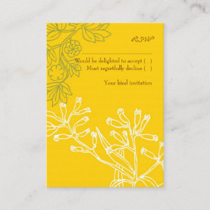 Botanica (Fern Green) Wedding RSVP Card Begleitkarte