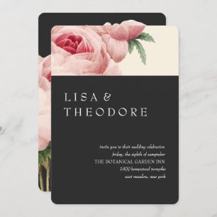 Botanica   Grey Vintage Wedding Einladung