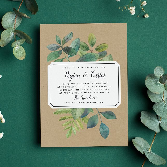Botanica Kraft Hochzeitseinladung Einladung (Von Creator hochgeladen)