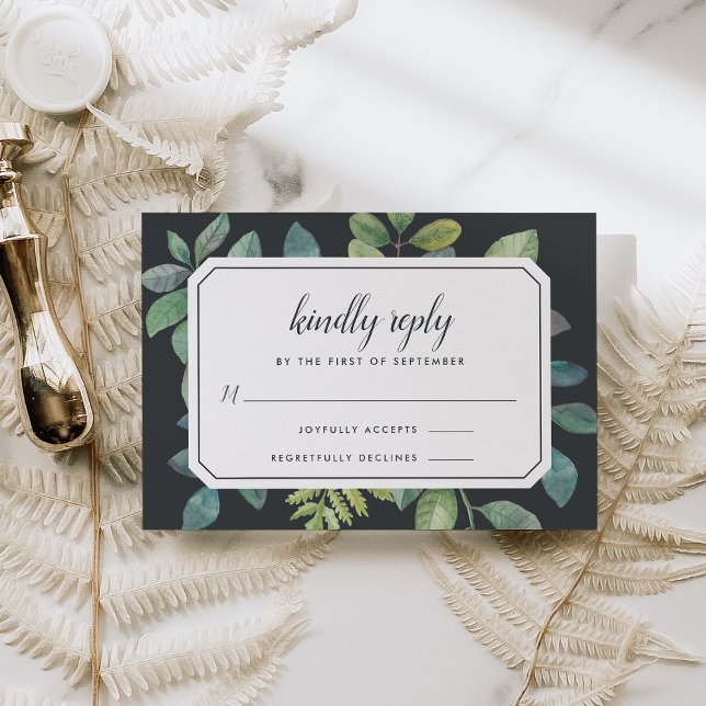 Botanica Night RSVP Card Karte (Von Creator hochgeladen)