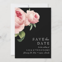 Botanica | Schwarz-Vintag-Rosa-Rosa SAVE THE DATE