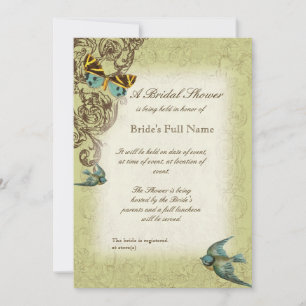 Botanica Wedding Brautparty Einladung - Grün