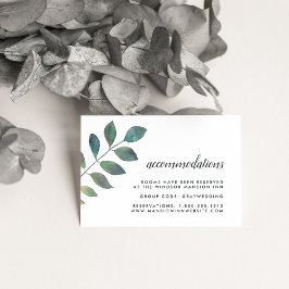Botanica Wedding Hotel Unterkunftskarten Begleitkarte